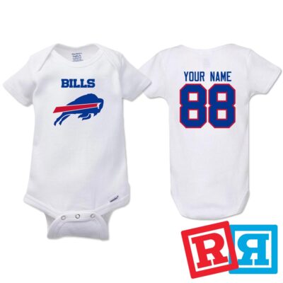 Personalized Buffalo Bills Gerber Baby Onesie  Cotton Custom Bodysuit