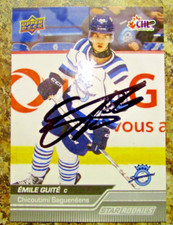 2023-24 UPPER DECK CHL #359 STAR ROOKIES EMILE GUITE SIGNED CARD ANAHEIN DUCKS