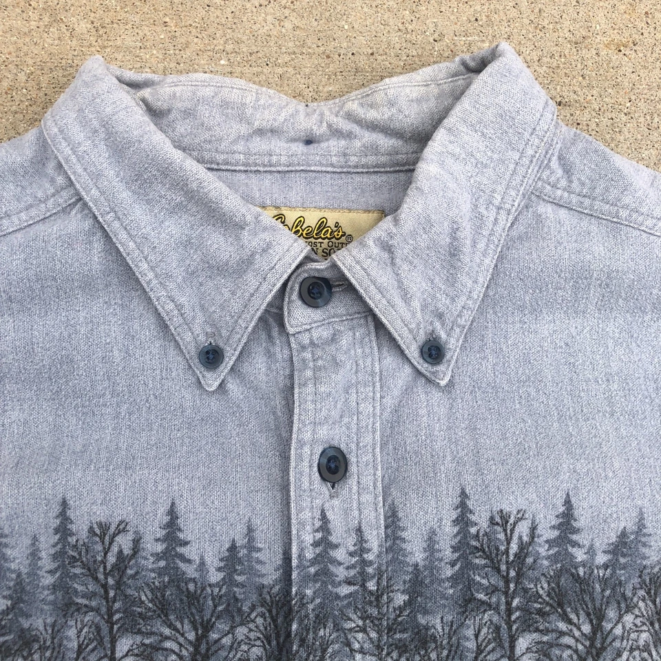 Cabelas Deerskin Soft Chamois Shirt XL X-Large Tall Southwest Aztec Deer Vintage - Image 3 of 4