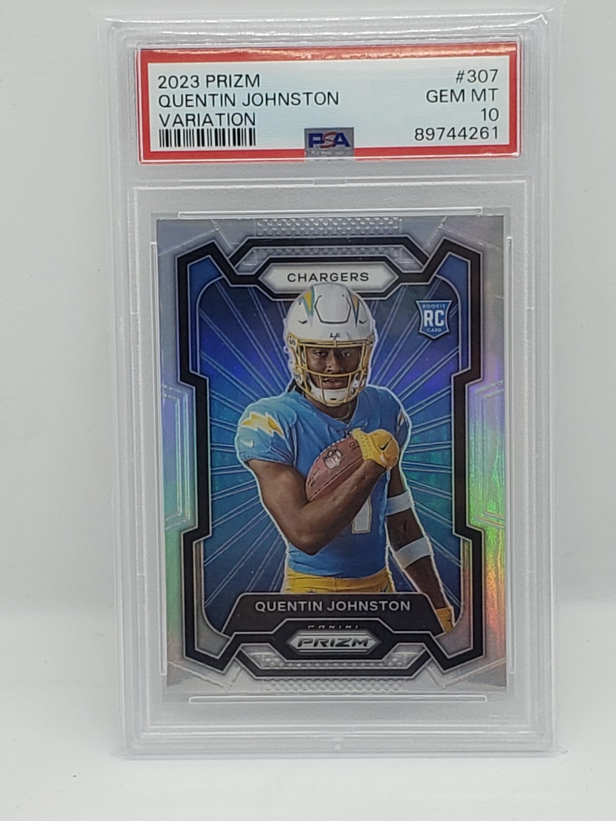2023 PANINI PRIZM QUENTIN JOHNSTON ROOKIE Silver Variation #307 PSA 10