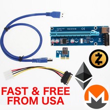 VER006 GPU Riser PCI-E Adapter Molex Power PCI Express Slot 1X to 16X Mining