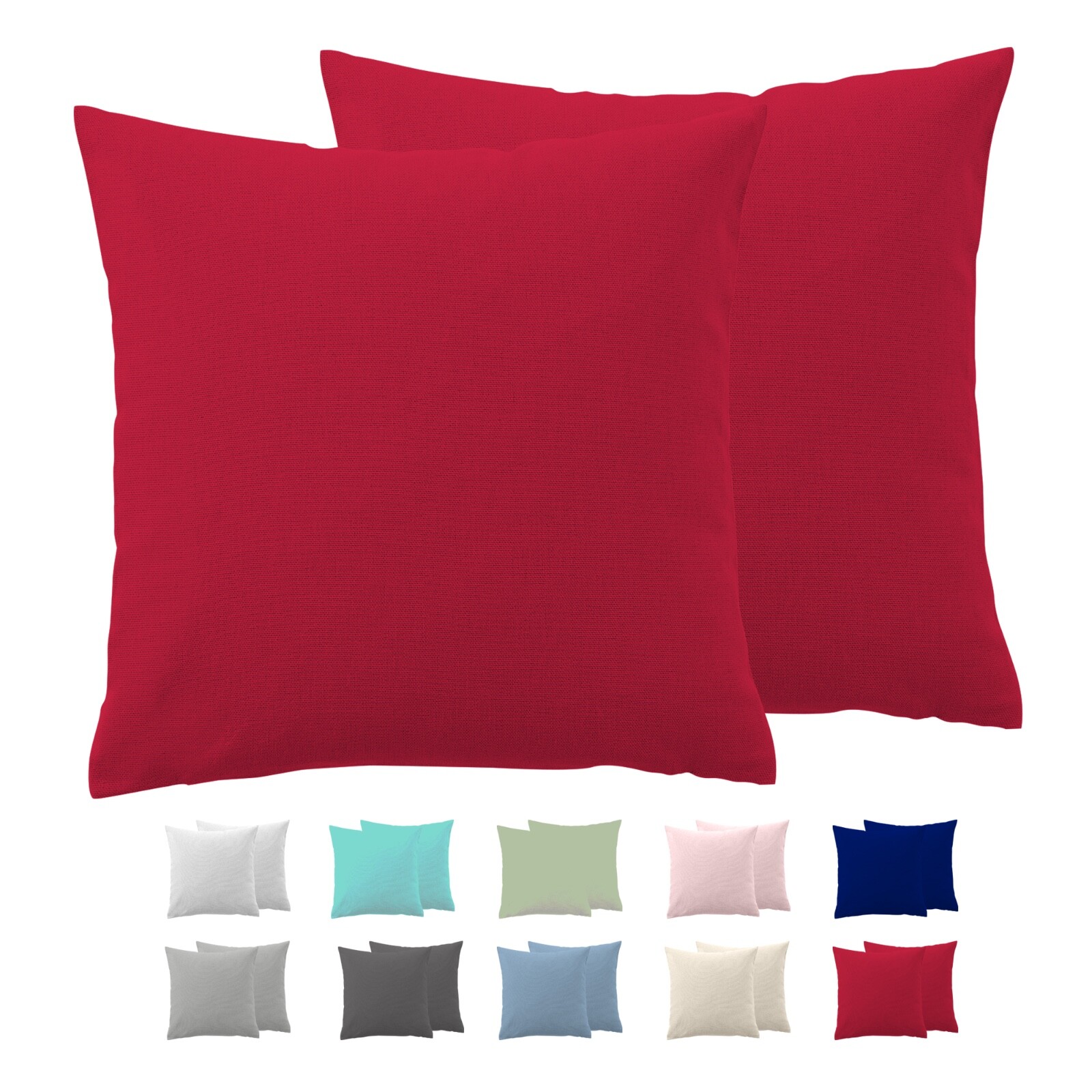 McAlister Tartan Kissenbezüge 2er Set - 43x43cm In Terracotta Orange