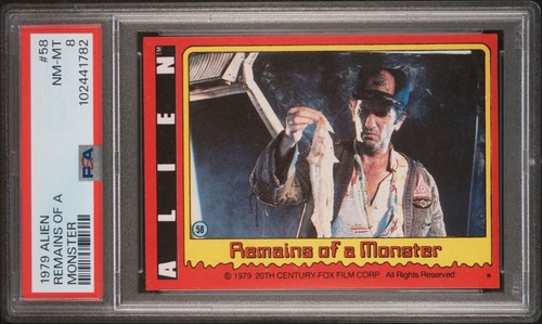 1979 Topps Alien - 58 Technician Brett / Remains of a Monster - PSA 8 NM-MT - Picture 3 of 4