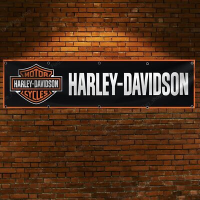 Señal Jardín Harley 2x8 Pies Bandera De Garaje Vintage Harley Davidson 2x8 Pies Decoraci 947099