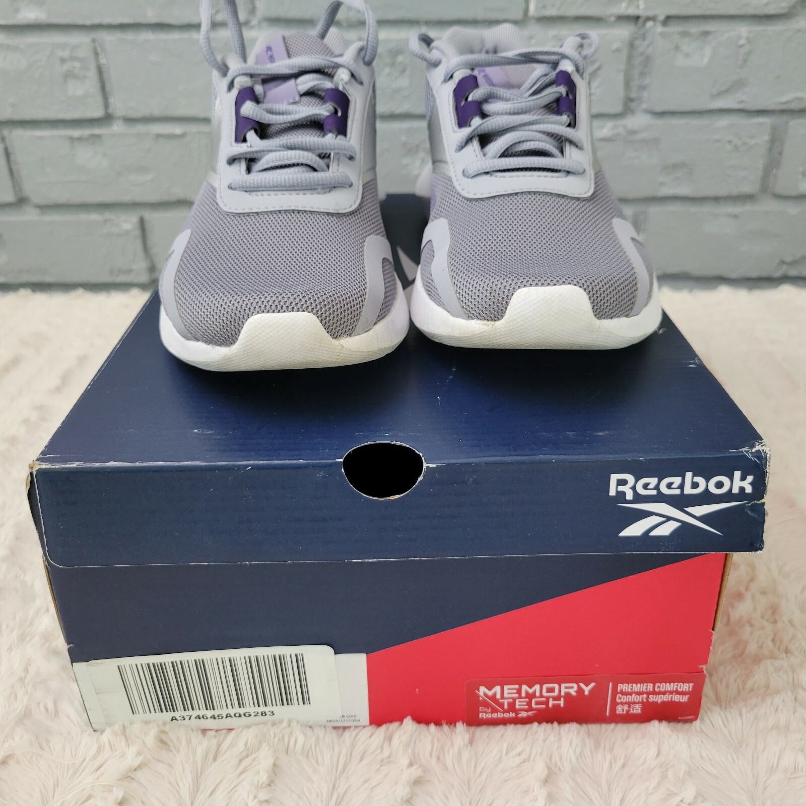 Reebok Women Energy Lux Training Lace-Up Sneakers Shadow/White/Silver US 7.5 M thumbnail 2