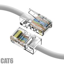0.5FT Cat6 RJ45 Ethernet LAN Network UTP Non-Boot Patch Cable Copper 24AWG White