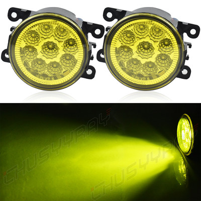 Pair LED Fog Light For Ford Explorer 2011-2015 C-MAX 2013-19 Bumper Yellow Lamp