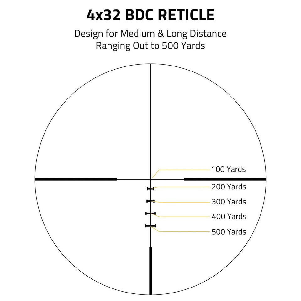 Compact 4X32 22 Caliber Rifle Scope W BDC Reticle Med Long Range compact-4x32-22-caliber-rifle-scope-w-bdc-reticle-med-long-range