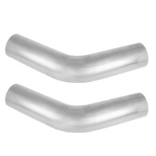 2 Pcs 2.5" OD 45 Degree Exhaust Pipe, 45&deg; Mandrel Bend Elbow, 304 2.5 Inch-2PCS
