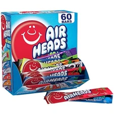 AirHeads Candy, Assorted Flavors - (60 Per Box)