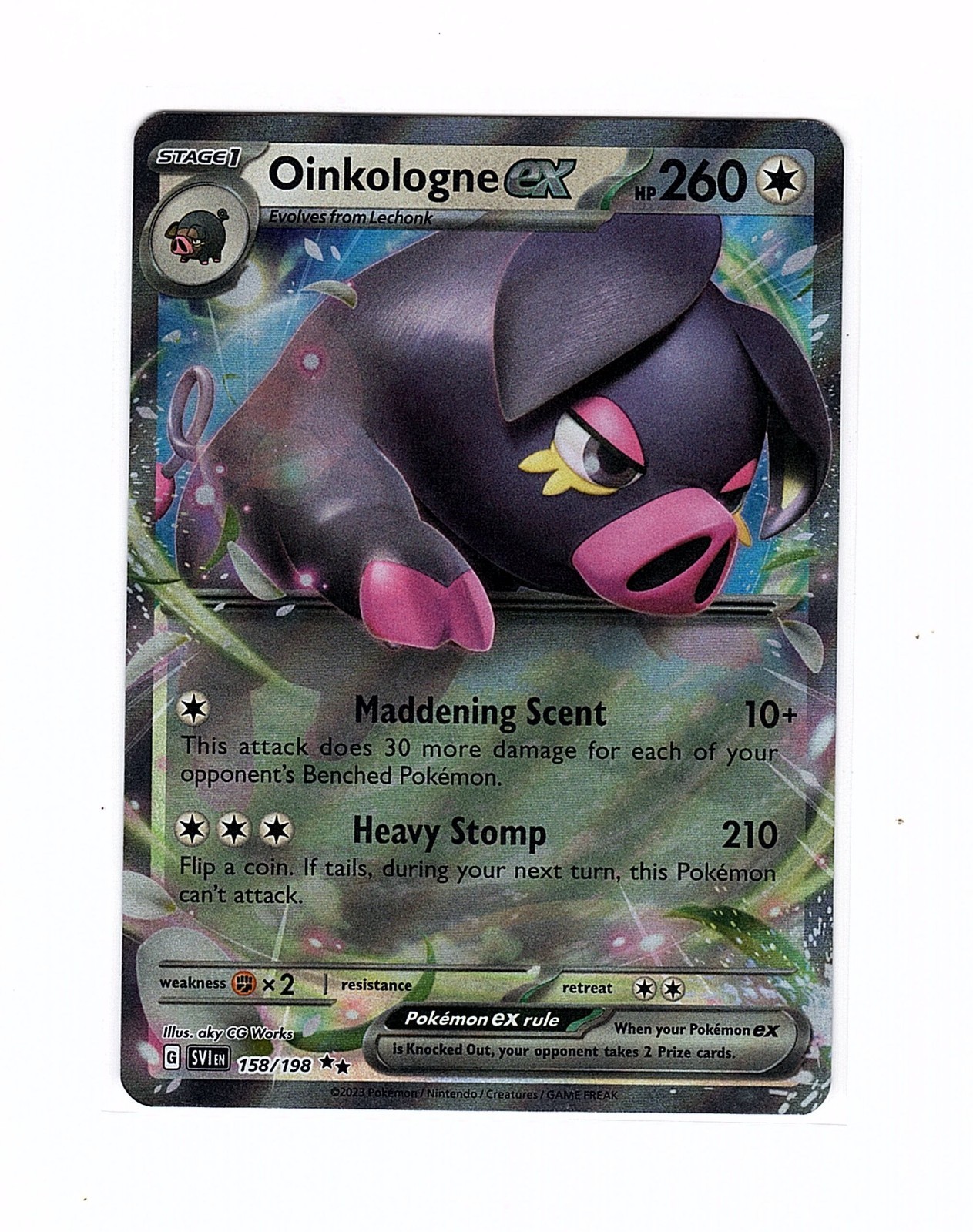 Oinkologne ex 158/198 SV01: Scarlet & Violet Base Set Double Rare - Pokemon Card