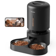 PETLIBRO AUTOMATIC CAT FEEDER CAMERA FOR TWO CATS 1080P HD VIDEO, 5L - BLACK
