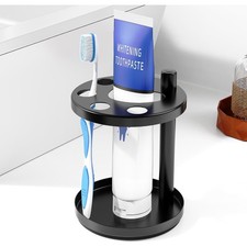 Stainless Steel Toothbrush Holder Stand with Ventilated Slots for Electric and