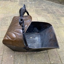 Copper Coal Scuttle Wrought Iron Handle Garden Planter