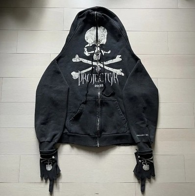 トップス PLEASURES SKULL DESIGN Zip Cardigan pleasures skull detail knit cardigan