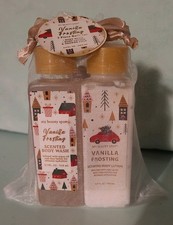 My Beauty Spot Vanilla Frosting 3 Piece Bath Set Body Wash Lotion Shower Sponge