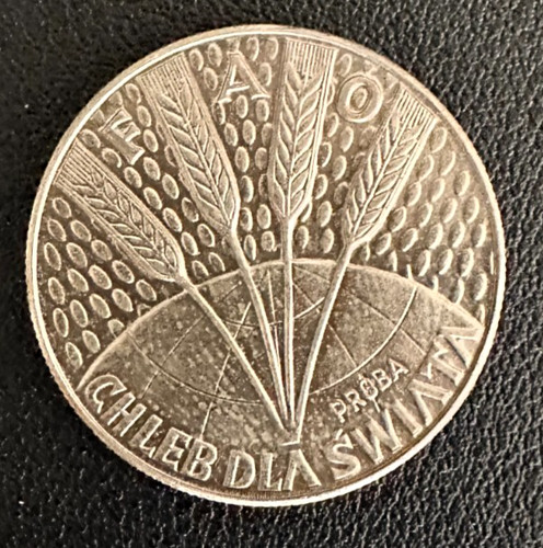 1971 Poland Uncirculated Corn Pattern Proba 100 Zlotych - 1 Year Type