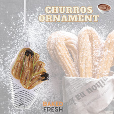 Ornamento in vetro Cody Foster Churros dessert messicano spagnolo cioccolato foodie