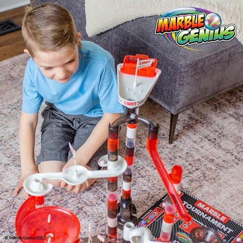 Juego de carreras de mármol: 125 piezas juego de carreras de mármol juguetes para niños - Imagen 7 de 8