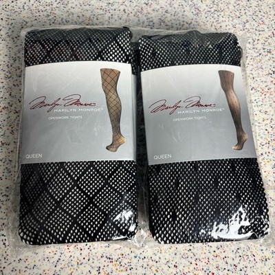 NWT 6-Pack Marilyn Monroe Diamond Fishnet Stockings Tights New Medium Queen