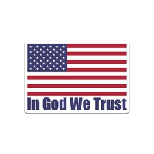 In God We Trust USA Flag Sticker Decal