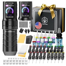 Poseidon Tattoo Gun Kit 7 Strokes Length Tattoo Machine Kit with 2pcs 2300mAh...