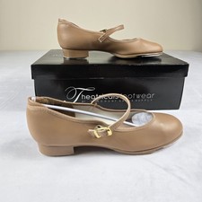 Theatricals Footwear Kids Leather Tap Shoes Mary Jane Buckle Strap Size 4.5 M