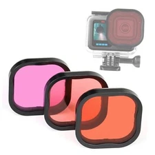 3 Pack Dive Filters for GoPro Hero 8 9 10 11 For Hero 13 12 11 10 9 8 Housing
