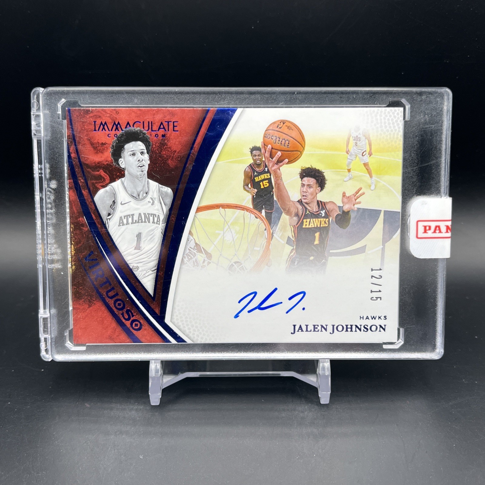 2024-25 Immaculate Virtuoso JALEN JOHNSON Auto #/15 Blue VA-JLJ Atlanta Hawks