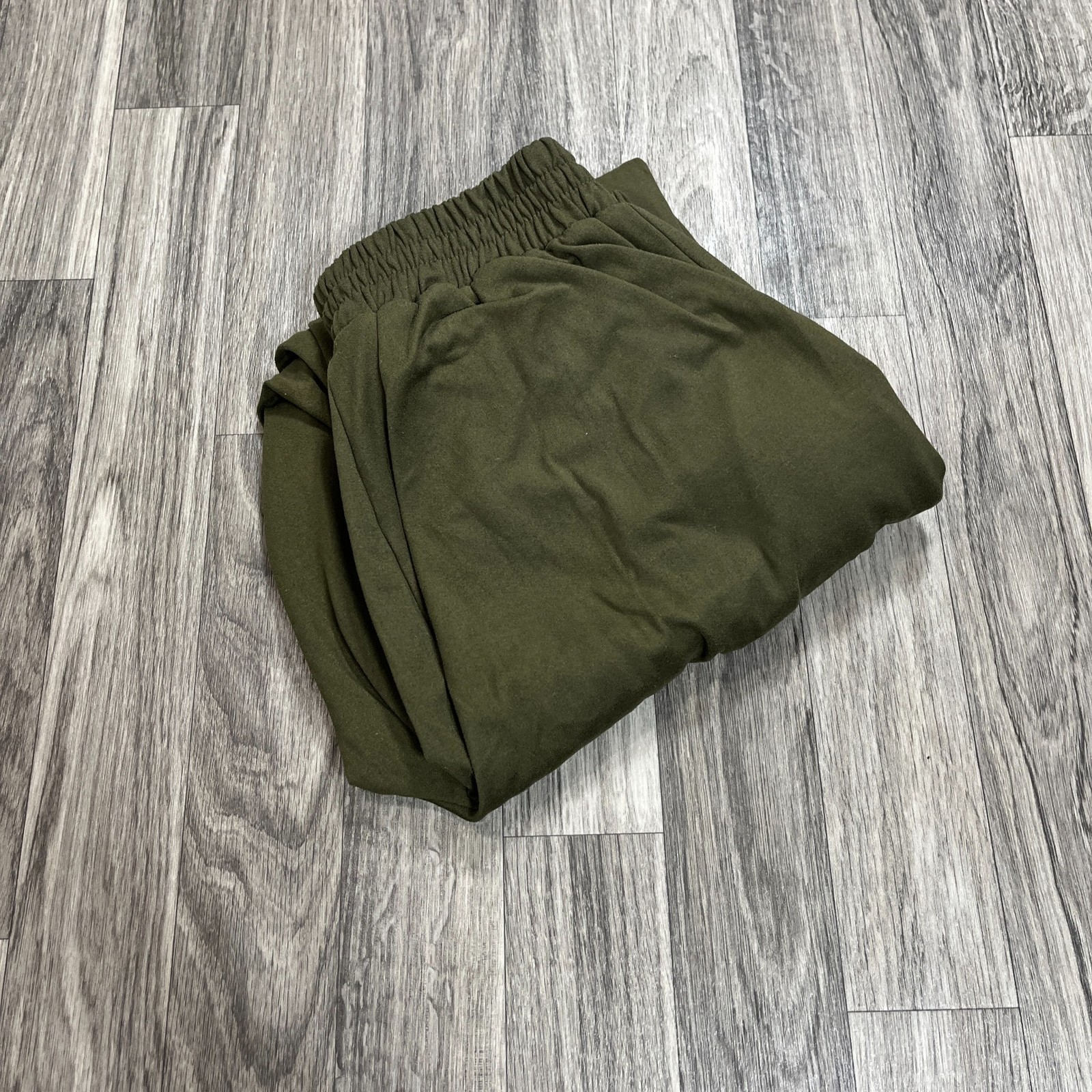 SHOSHO Elastic Waist Stretch Mid Rise Green Jogger Pants Women's Size Small