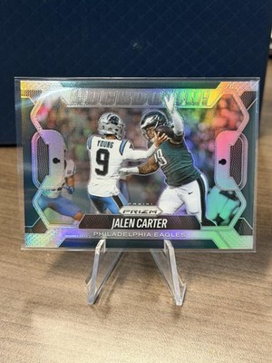2025 Panini Prizm #17 Jalen Carter Lockdown! Silver Holo