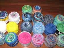 Wollpaket bunte Marken Sockenwoll-Reste 4-fach ca. 500g unverstrickt
