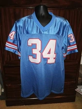 EARL CAMPBELL Oilers/Titans Stitched Replica Football Jersey #34 Men's L Blue
