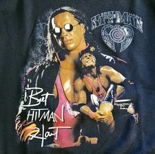 Vintage 90s WWE WWF Bret Hart The Hitman Crewneck Sweatshirt XL