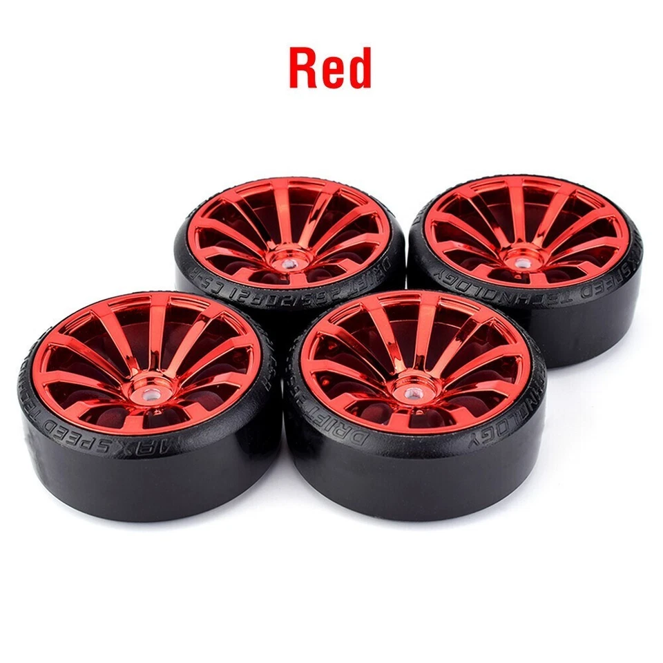 4x Hard Pattern Tyre Drift Tires Wheels 12mm Hex for HPI HSP 1:10 RC Racing Car - Bild 3 von 4