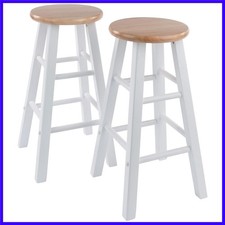 Element Counter Stools, Natural & White, 24", 2 Piece Set