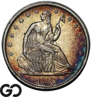 1857 Seated Liberty Half Dollar, Nice Album Toner, Choice XF++