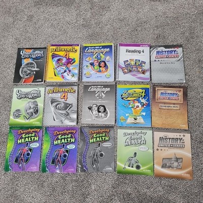 Abeka 4th grade teachers books, bundle of 15