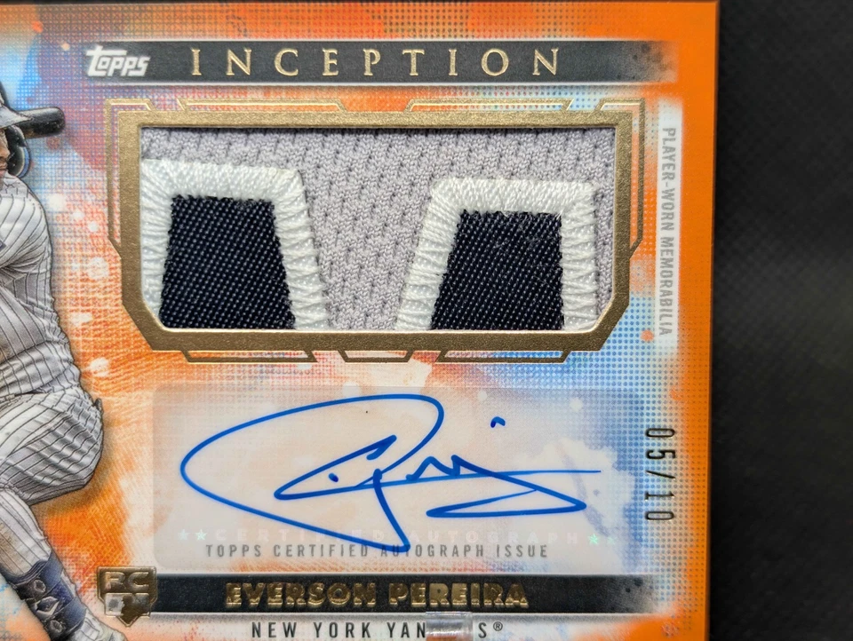 2024 Topps Inception Everson Pereira Auto /10 Patch Auto Rookie RC Tampa Bay - Image 2 of 3