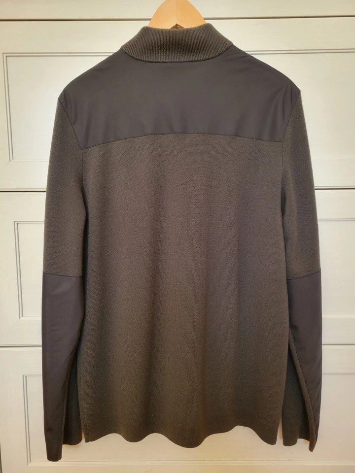 Chaqueta Theory Para Hombre M Gris Carbón Negra Thadd O Lana de Cash Cremallera Completa  Foto 2 de 4