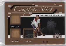 2021-22 Leaf Lumber Complete Stick Bronze 4/30 Jacques Plante #CS-JP1 HOF 0z5