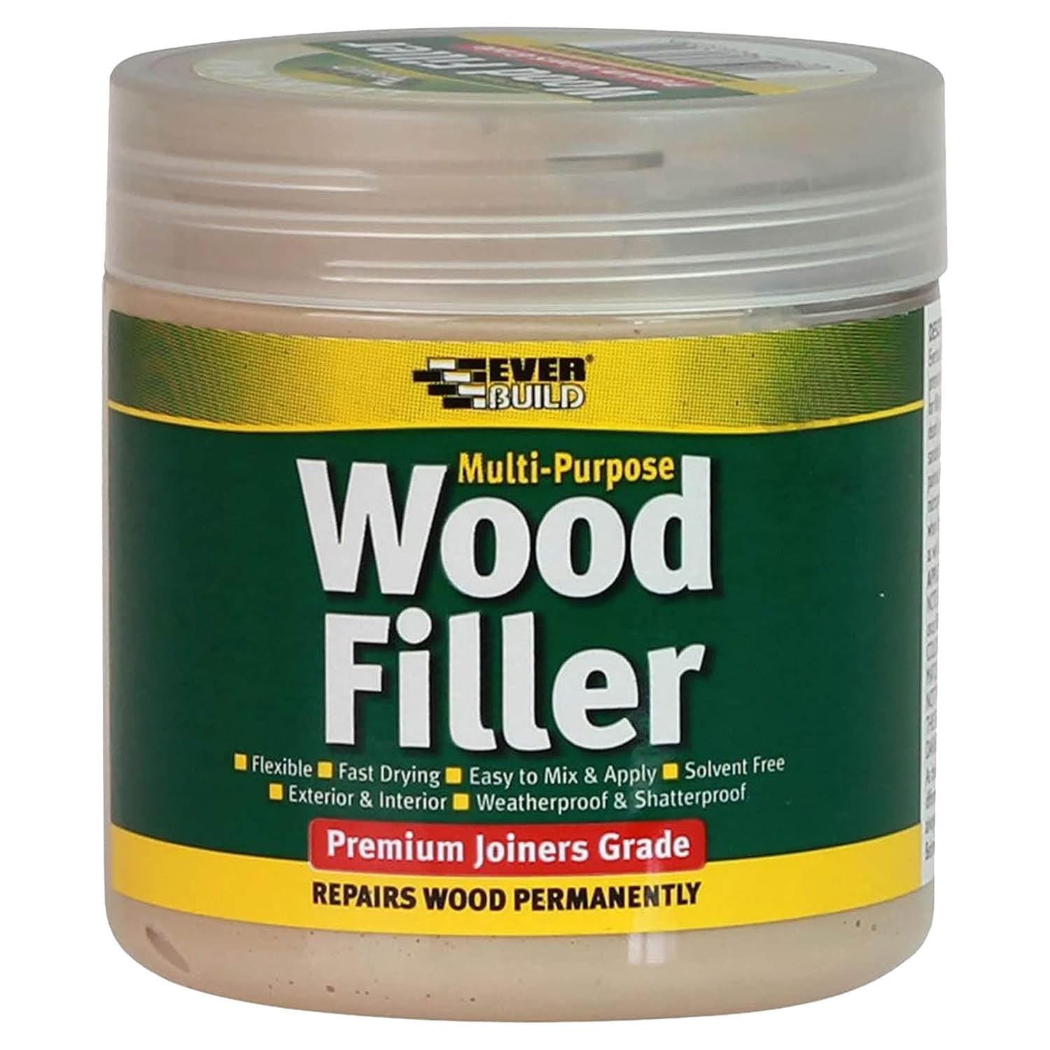 Everbuild Multipurpose Wood Filler – Suitable for 250ml, Light Stainable
