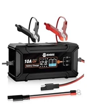  Battery Charger 12V 10A, Smart Car Trickle Charger Fully Automatic Maintainer 