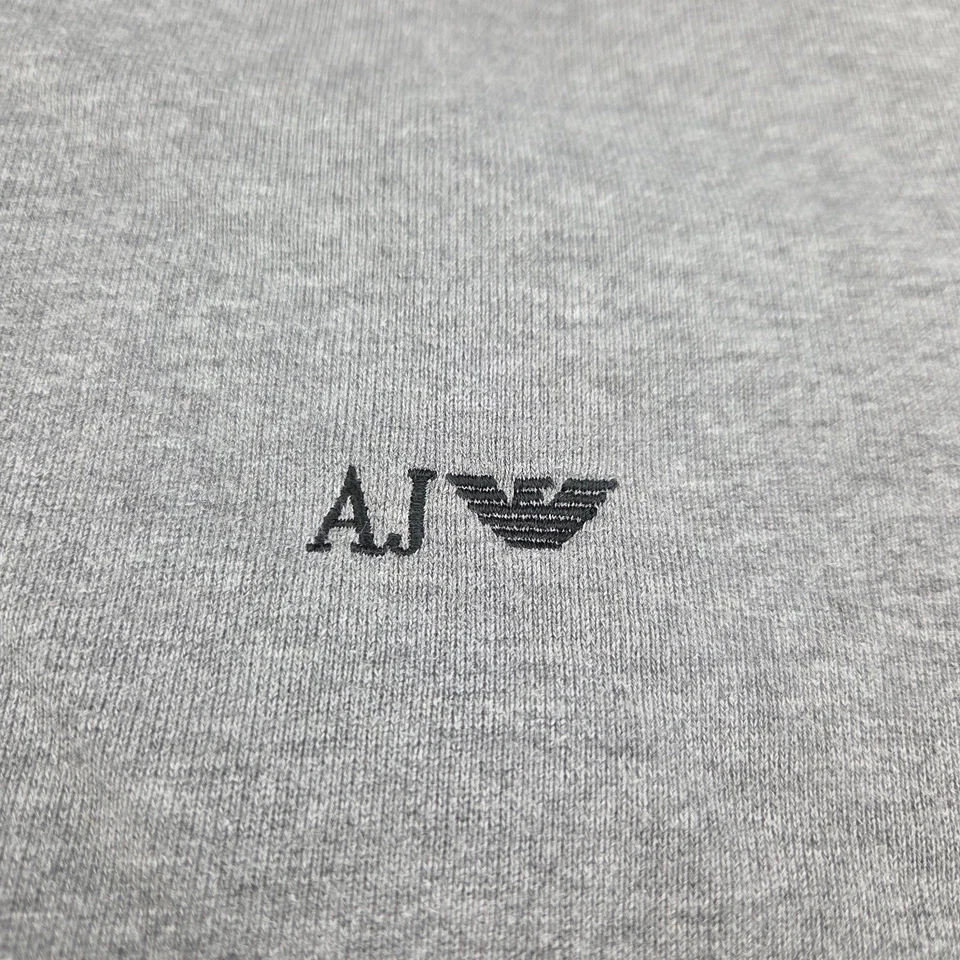 Sudadera con Capucha Armani Jeans Para Hombre L Gris Cremallera Completa De Colección Y2K Foto 3 de 4