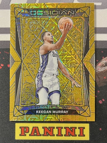 2023-24 Panini Obsidian Keegan Murray Gold /10 Sacramento Kings