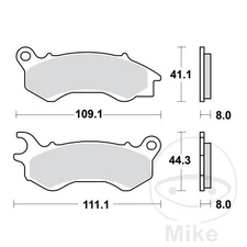 20488 Standard Brake Pads SCOOTER ALTN: 7323504 Compatible with PEUGEOT DJANGO 5