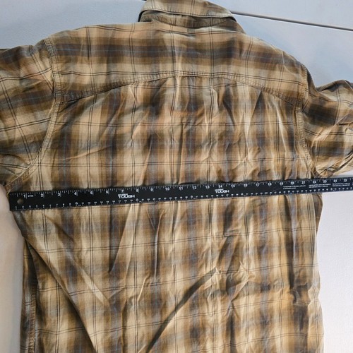 Camicia Orvis Trout Bum uomo grande marrone a quadri con bottoni manica lunga - Foto 11 di 18