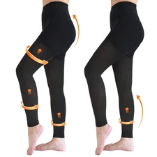 2 Pairs 20-30mmHg Compression Pantyhose for Women, Medical Graduated Compress...