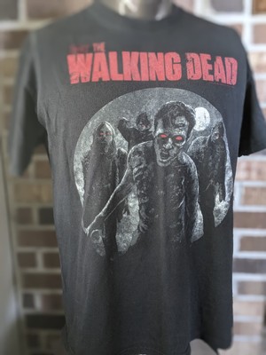 The Walking Dead Promo AMC Black T-shirt Unisex Sz L 42'' Rick, Daryl, Carol.