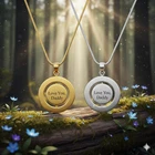 Custom Engraved Spinning Circle Rotatable Pendant –Personalized Gift Him Her